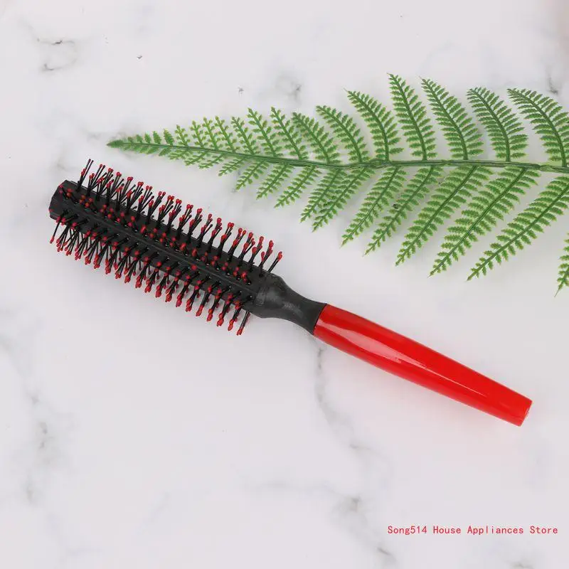 

Women Girls Plastic Roll Round Curly Hair Comb Cylinder Pear Flower Round Hairdr 95AC