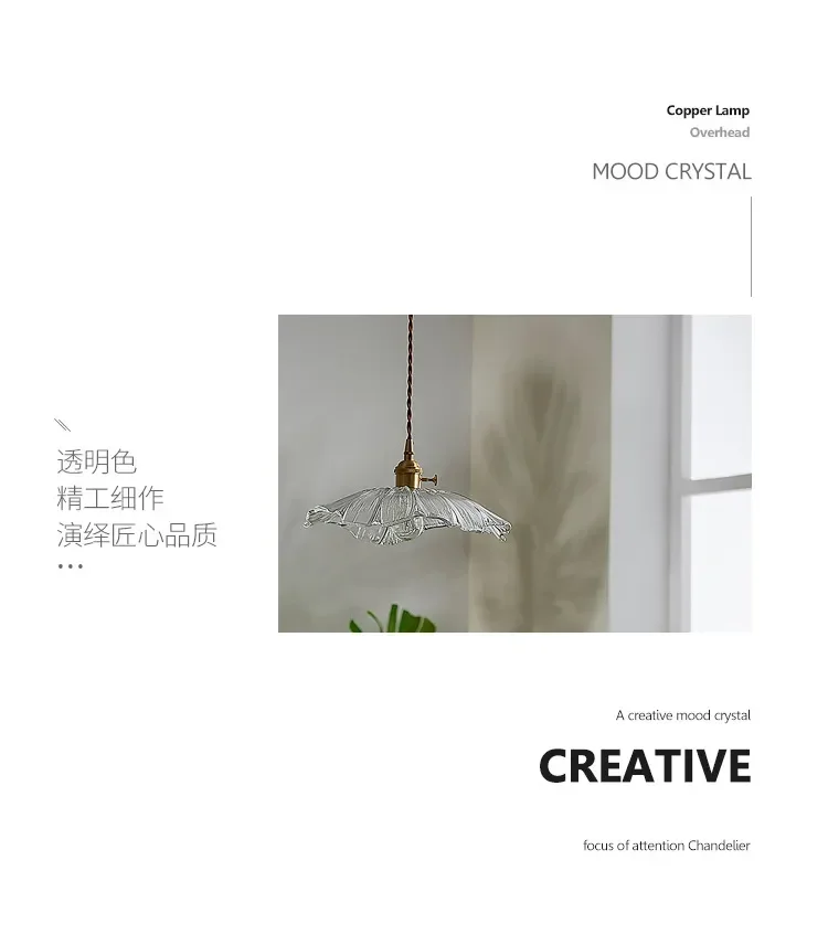 Description Picture 4 of itemVintage Pendant Lights Flower Glass Hanging Lamps Home Decoration Lighting Living Room Bedroom Bedside Light Fixture Indoor Shop