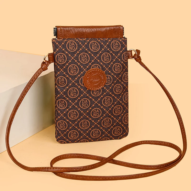 A mobile phone bag, vertical wallet, diagonal cross bag, women's phone bag, detachable shoulder strap and adjustable length wome