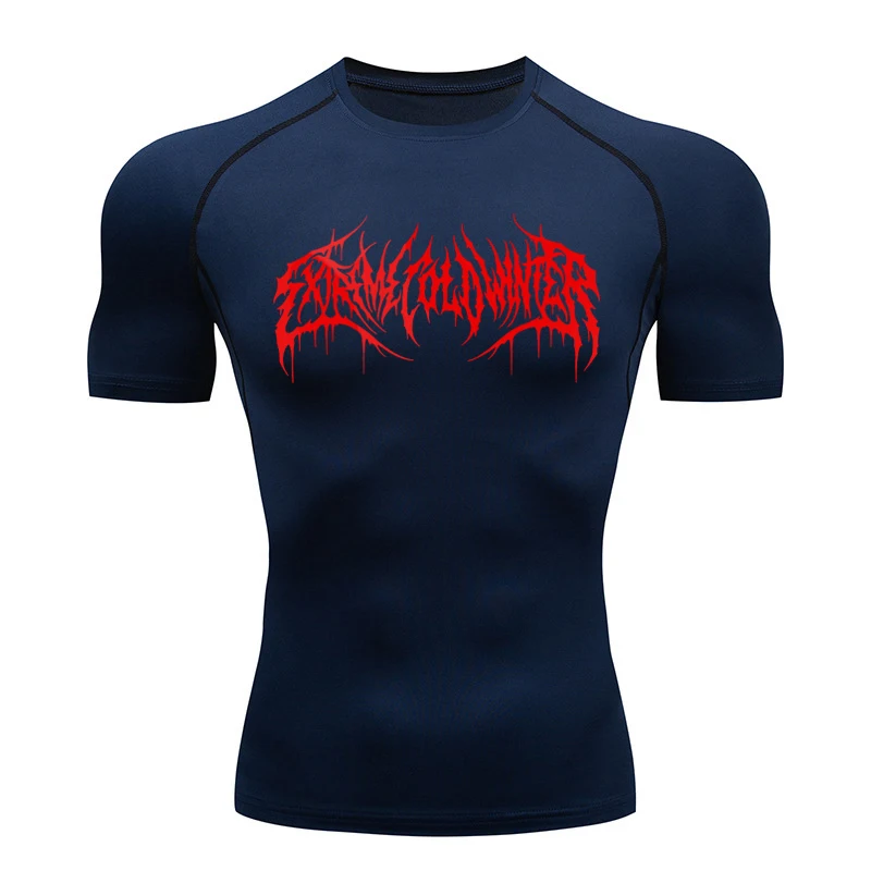 Men Short Sleeve Rash Guard Compression Shirts Quick Dry Fitness Cycling Running T-Shirt Workout Training Underwear Gym Clothing