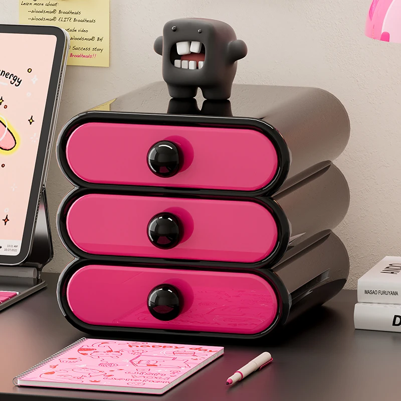 Description Picture 4 of itemNew Cosmetics Storage Box Makeup Organizer With Drawer Box Pen Holder Desktop Organizer Drawer For Office School Home