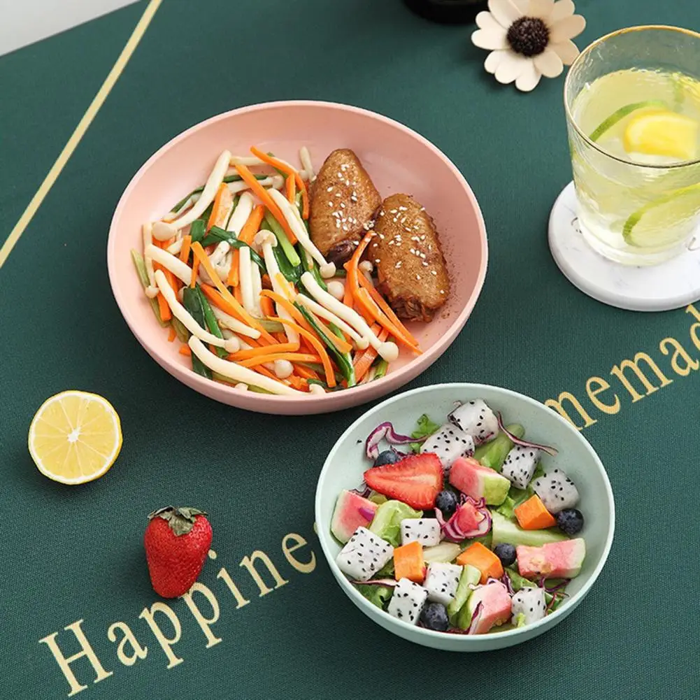 Dinner Plate Solid Color Smooth Surface Easy Cleaning Microwave Safe Food Grade Tableware Round Shape Anti-Slip plastic plates