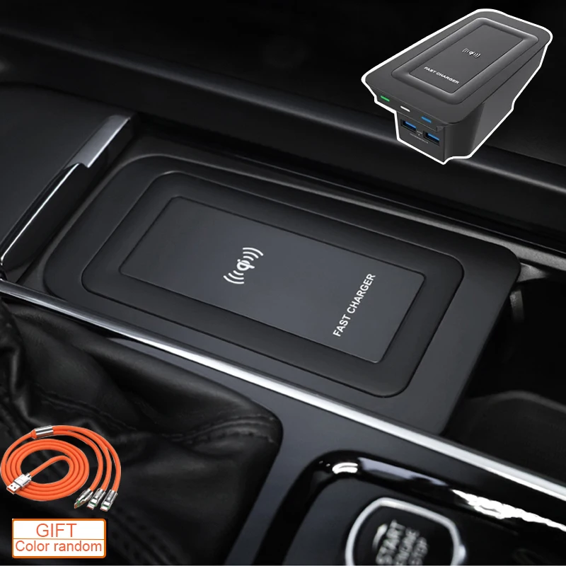 Autotelefon halter für volvo xc90 s60 v90 xc40 xc60 s90 kabelloses  Ladegerät magnetische Induktion slade halterung Innen zubehör - AliExpress