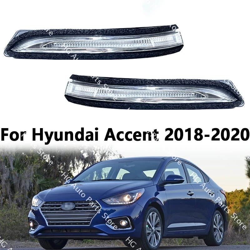 

Автомобильные аксессуары для Hyundai Accent 2018-2020 светодиодный зеркало заднего вида сигнал поворота светильник боковая Лампа сигнала Зеркала заднего вида