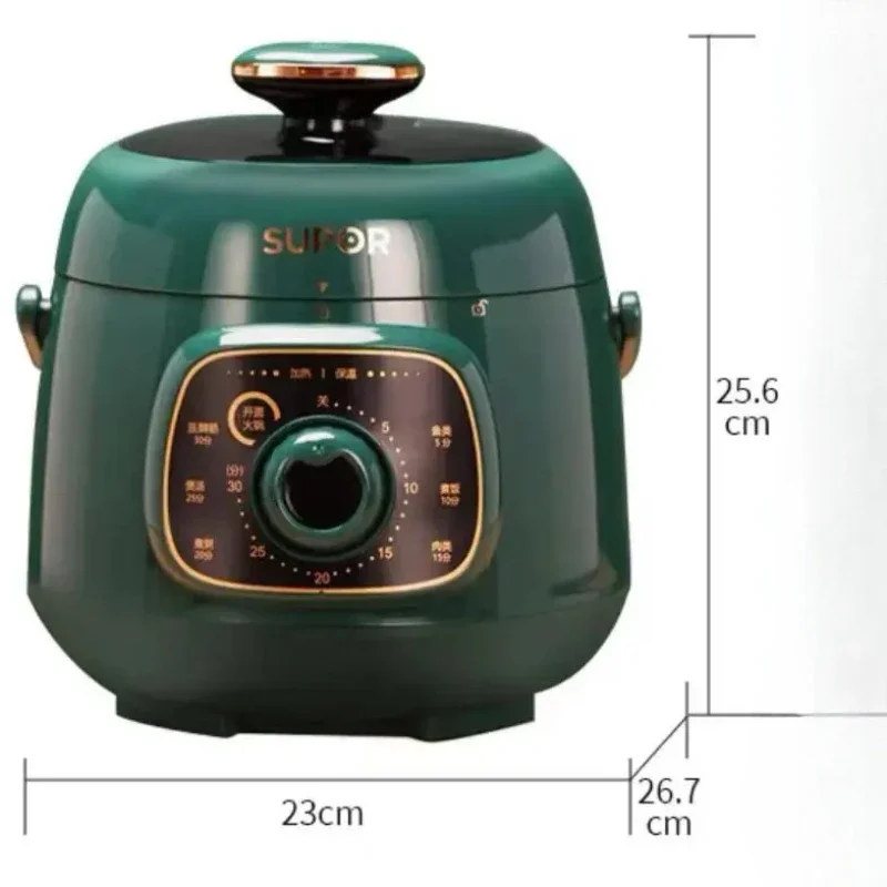 DK126: Small Electric Pressure Cooker, Automatic Cooking Pot for 3 People, MultiPurpose HighPressure Cooker for Home Use 4