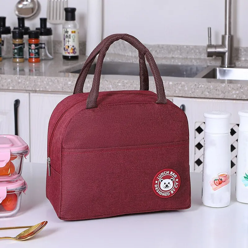 Stylish Insulated Cooler Tote - Thermal Canvas Lunch Bag