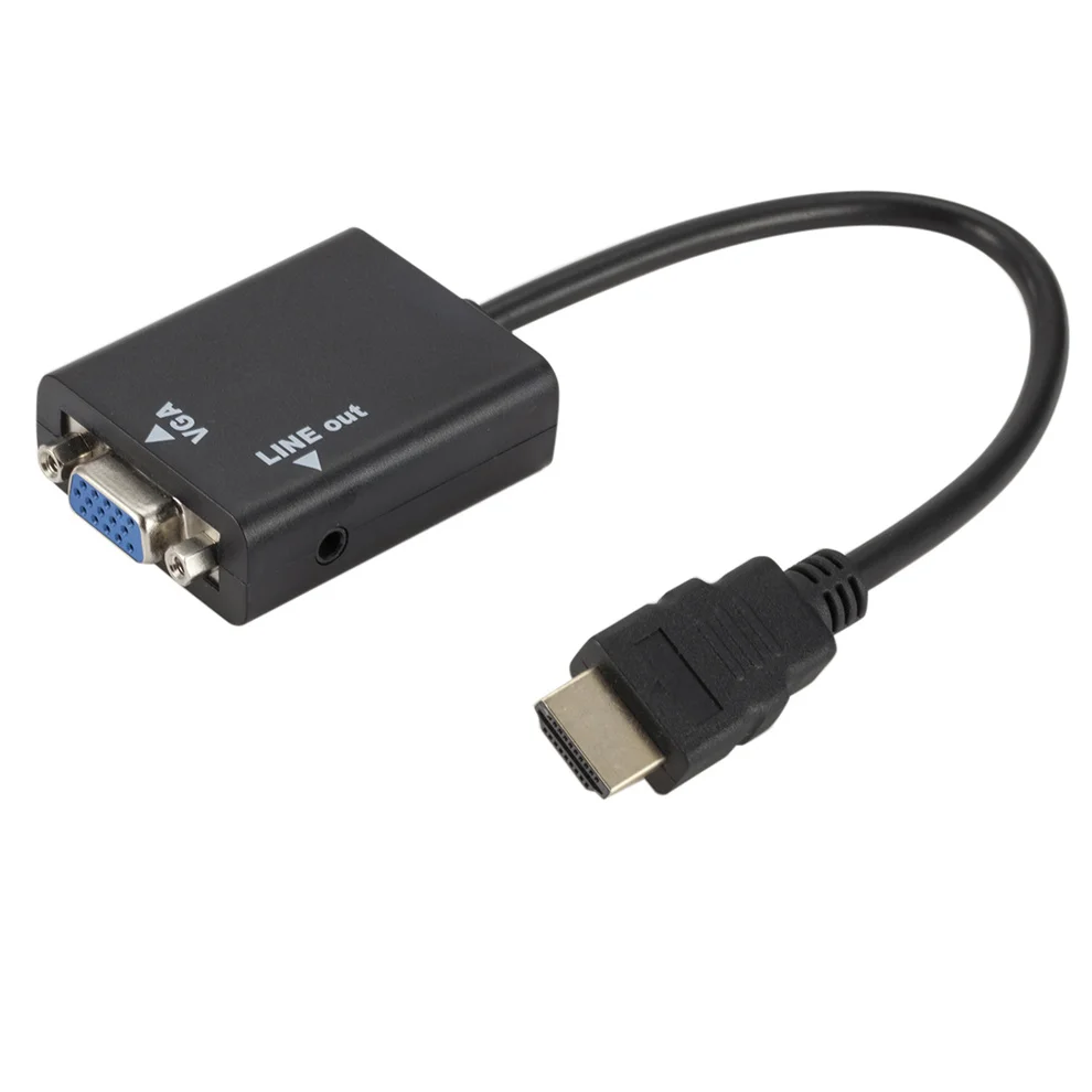 Adapter HDMI-compatible TO VGA With Audio HDTV Male To VGA Female Converter Port