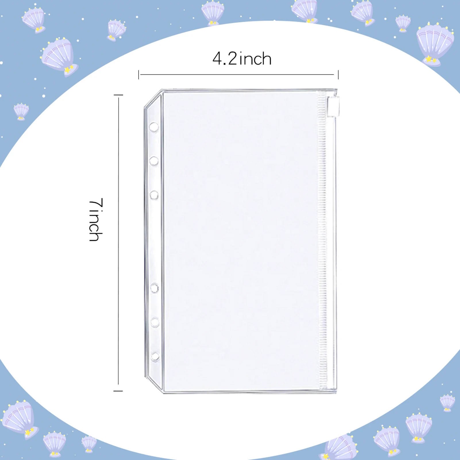 A6-Budget-Ordnerhülle mit 10 transparenten Geldumschlägen, wasserdichte PVC-Geldtaschen mit Reißverschluss für Budget – Detail 3