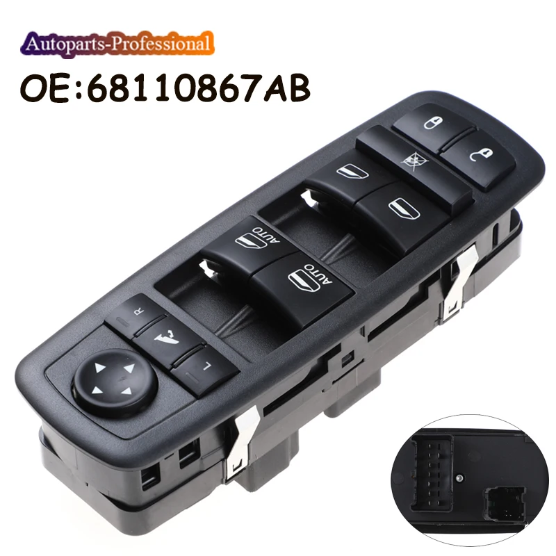 

New Electric Power Master Window Switch 68110867AB 68110867AA For Chrysler Town Country Dodge Grand Caravan Ram 1500 2500 3500