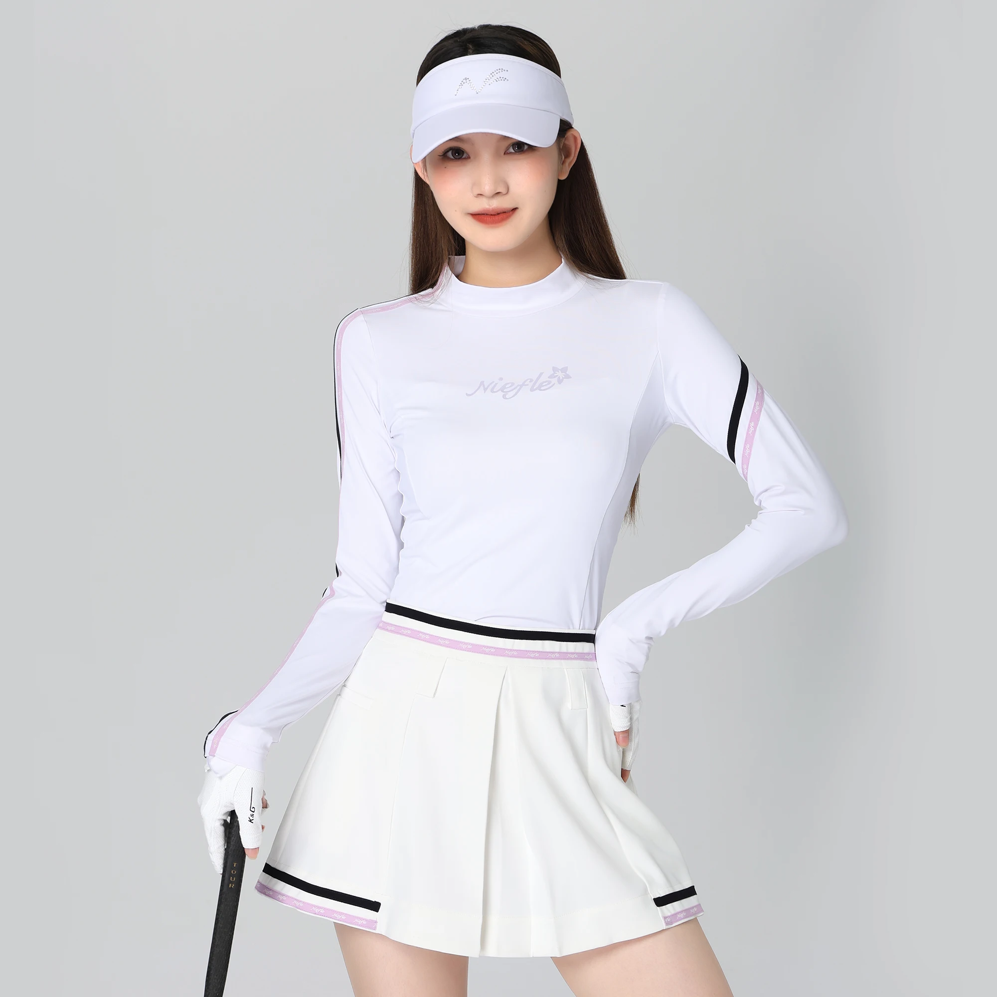 Golf Women's Autumn Long Sleeved Anti Pilling High-quality Versatile Fashion Short Skirt Outdoor Leisure Sports