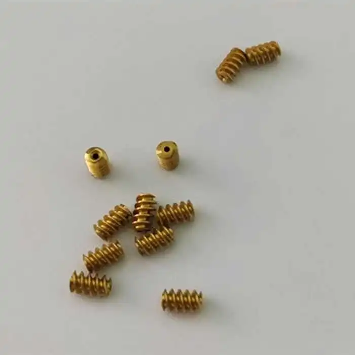 Miniature 0.3mm Double Headed Copper Worm with Outer Diameter of 3.8mm and Length of 6.6mm, Remote Control Toy Worm