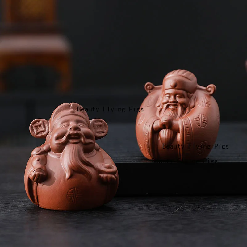 Purple Clay Tea Pet Small Ornament Zodiac Snake Handmade Creativity Can Care for Tea Set Accessories