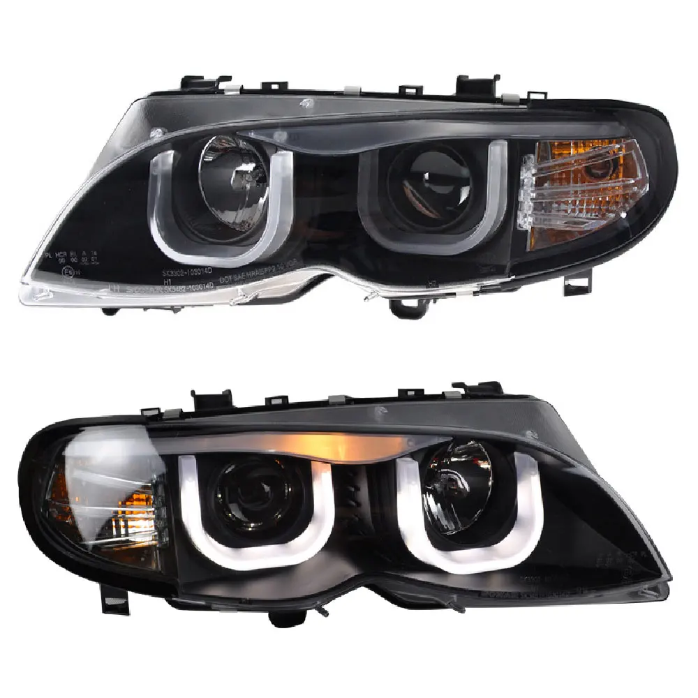 Faros LED traseros para BMW E46 02 03 04 05 06 Serie 3, animación DRL, señal de giro, biofal, montaje lámpara frontal - AliExpress