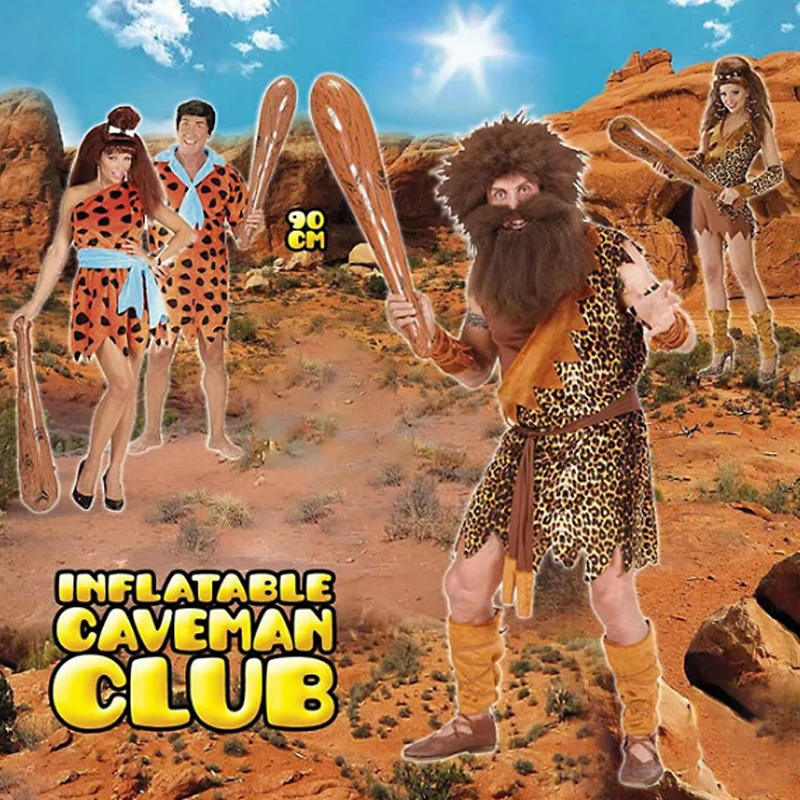 Inflatable Wooden Stick PVC Inflatable Stick Wild Man Hammering And Expelling Monster Stick Caveman Playing Party Prop 2