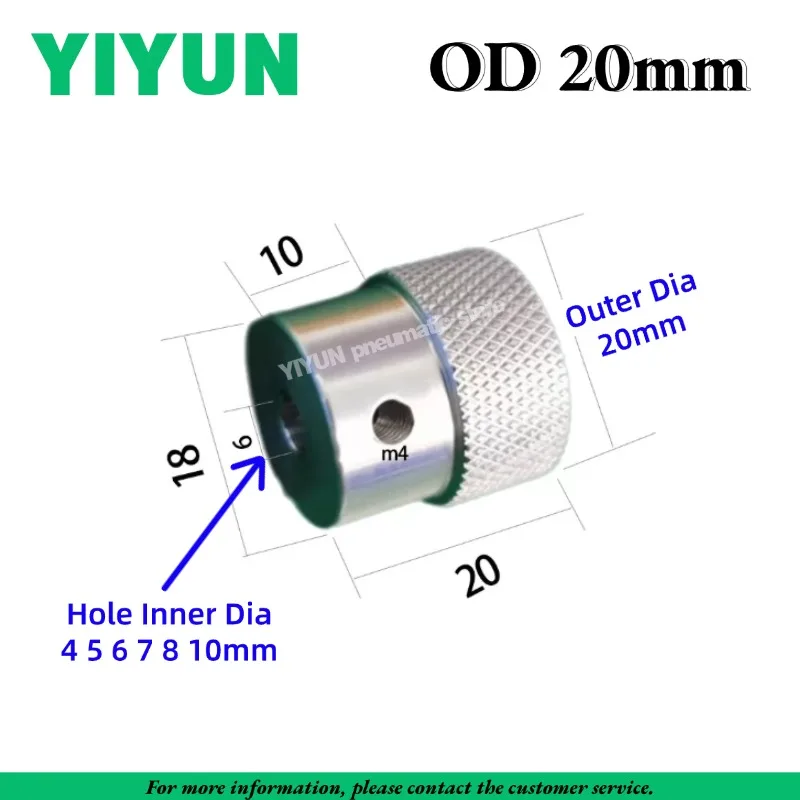 알루미늄 합금 각인 핸드휠 외경 20mm 30mm 40mm x 구멍 직경 4 5 6 7 8 10 11 12 14 15mm 원형 널링 터닝 핸들 핸드 휠