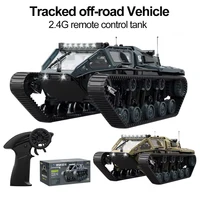 C8812 RC Tank Full Scale Tracked Off-road Vehicle Simulation Model LED Light RC Car 2.4G Remote Control Crawler Toys for Boys 1