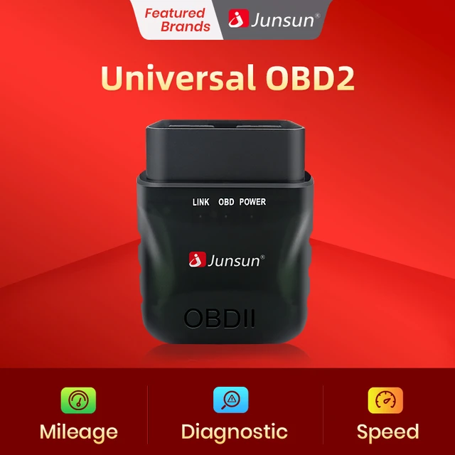 Junsun-escáner automático mini ELM327, adaptador Bluetooth OBD2,  herramienta de diagnóstico de coche, herramienta de escaneo para Radio de  coche - AliExpress