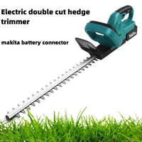 21V Cordless Electric Hedge Trimmer Dual-Blade Garden Trimmer Tea Tree Hedge Trimmer Pruning Saw Lawn Yard Mower 1