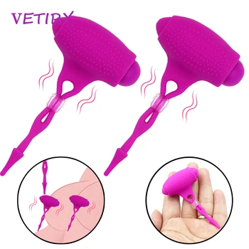 Vibrator Nipple Clamps Powerful Breast Clips Vagina Clitoris Massager Sextoy Adult Games Sex Toys For Woman Female Masturbator 1