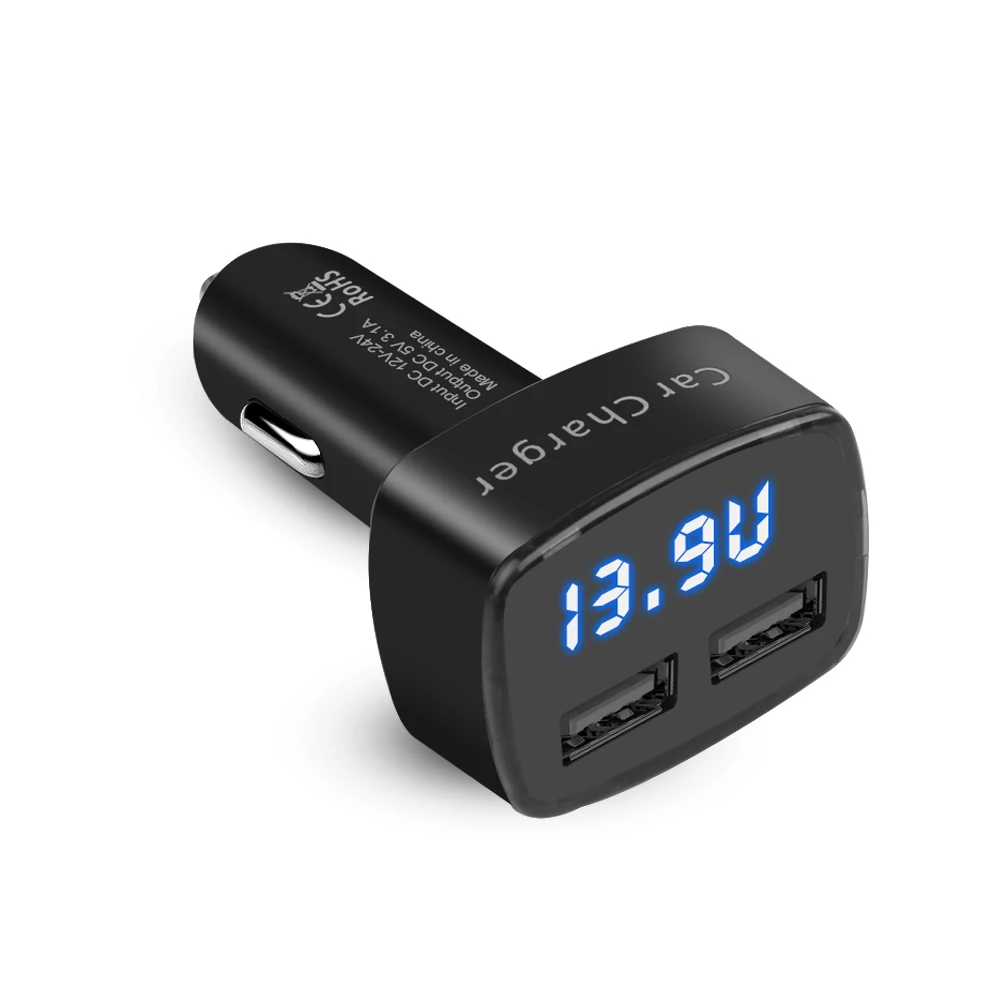 Adattatore USB Auto A 6 Porte Con Display LCD – Ricarica Multi-dispositivo 12V-24V, Controllo Corrente In Tempo Reale, Clip Regolabile