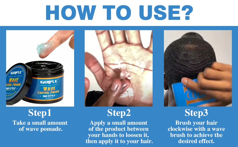 Deep Water Base Hair Wave Pomade For All 360 Waves Types