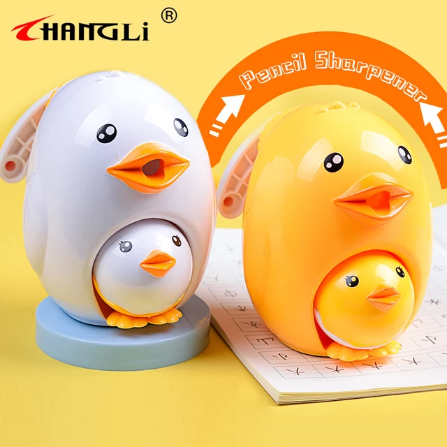 Manual Pencil Sharpener Mechanical Pencil Sharpener Tip Saver Chicken Shape Sharpener Hand Mechanical Cutting Tools Stationery 1