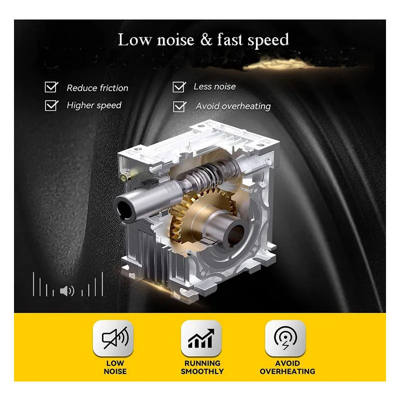 6RK 광축 모터용 NMRV040 웜기어 기어박스, 입력 플랜지 104X104 축 14mm 키 5mm. 금속 기어헤드 웜기어 감속기