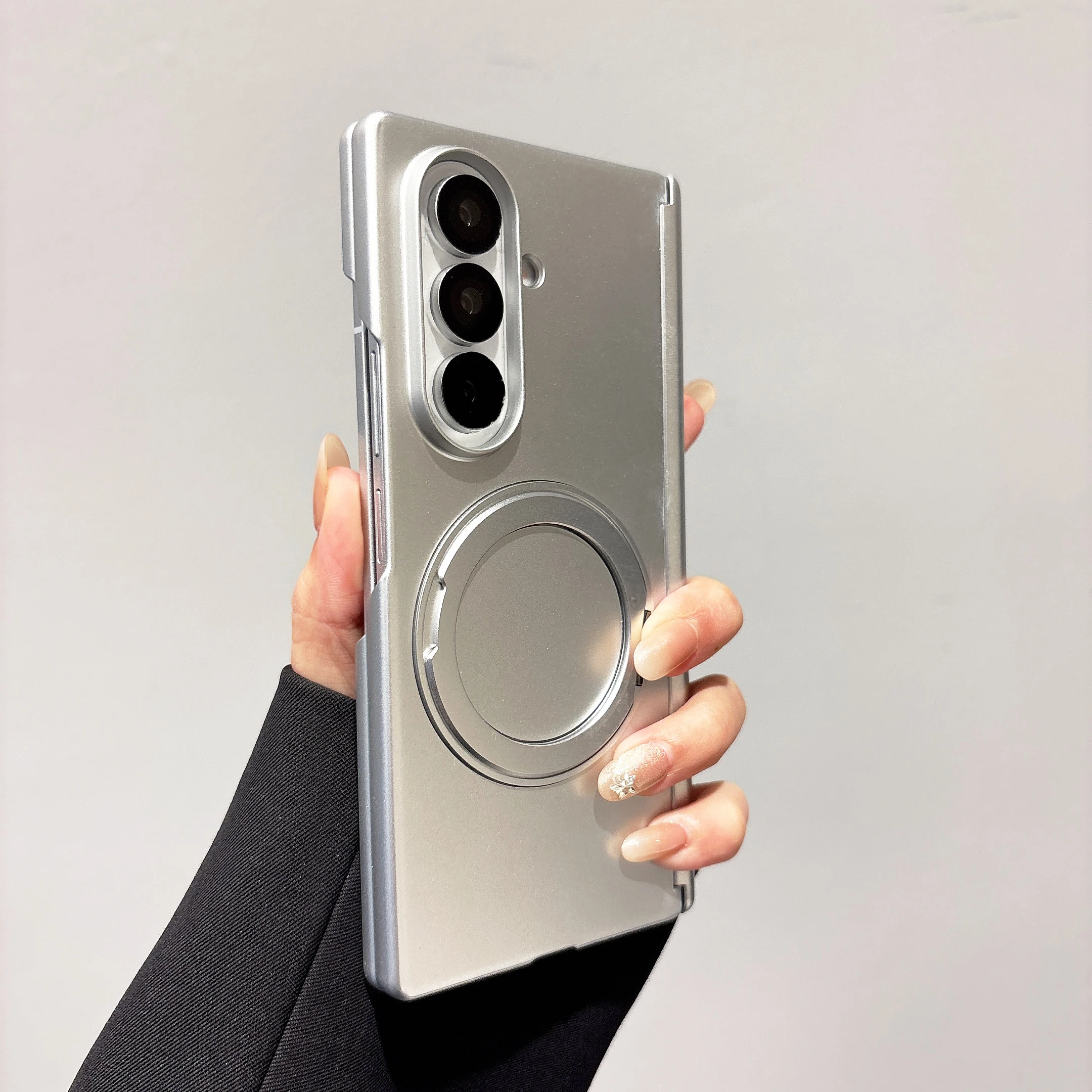 Magnetic 360° Ring Stand Shockproof Phone Case with Protective Hard Cover