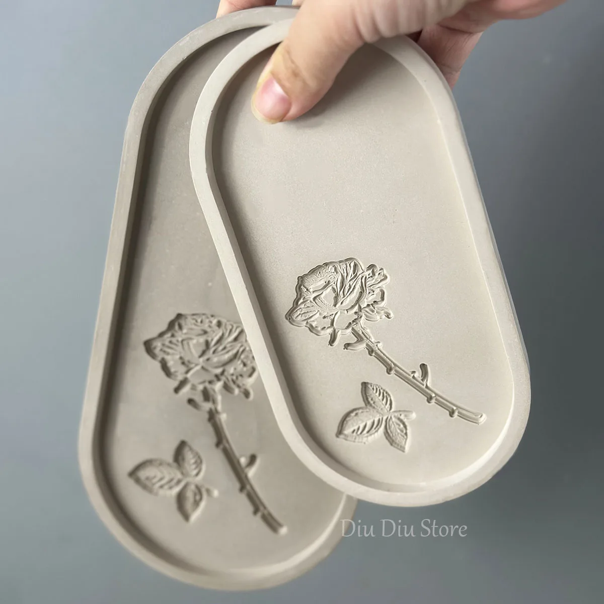 Silicone Mold DIY Silicone Tray Mold Coaster Epoxy Resin Polygon Oval Desktop Storage Cup Mat