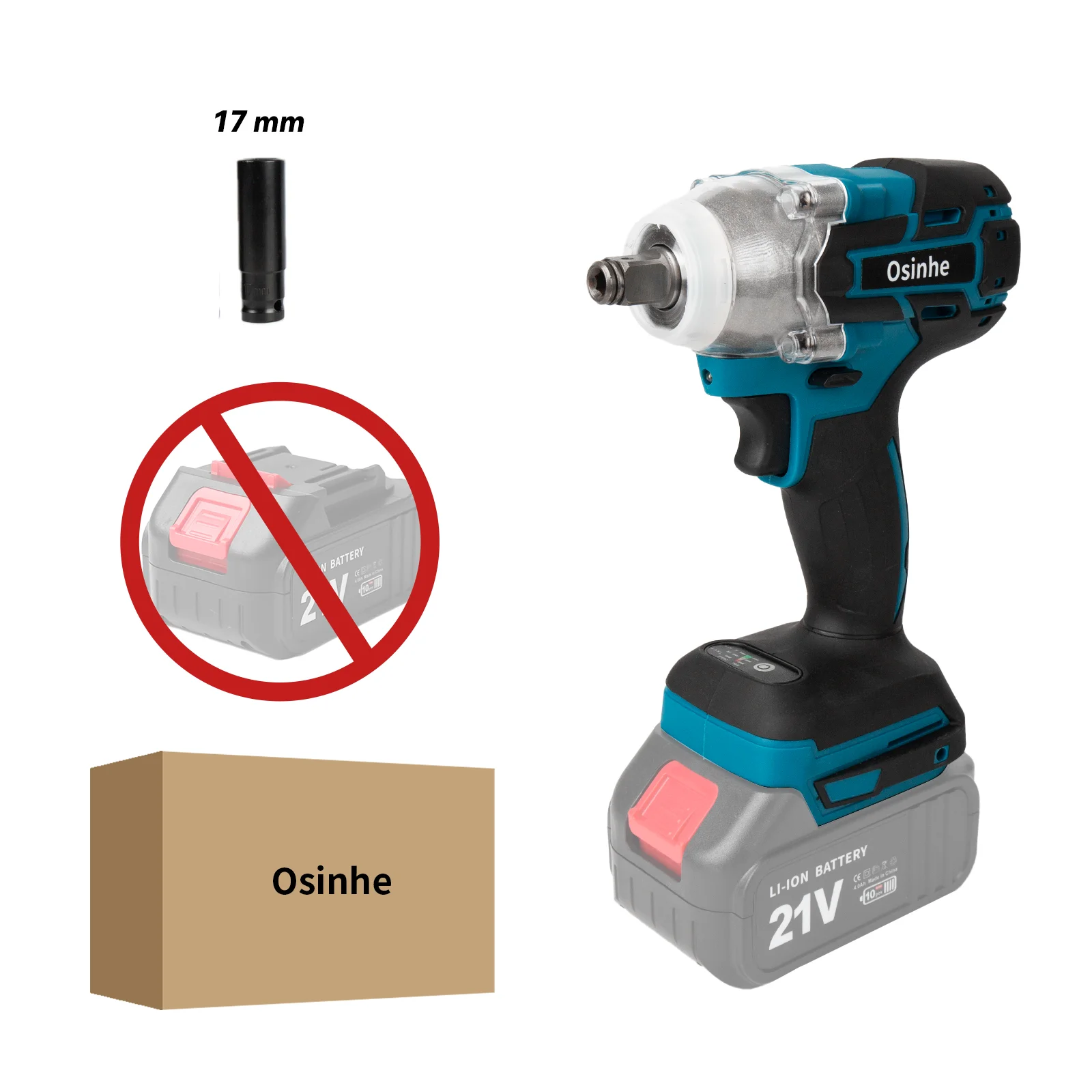 IMeshbean Cordless Impact Wrench 1/2" - 1200Nm Brushless, 21V, 2 Batteries & 47 Tools