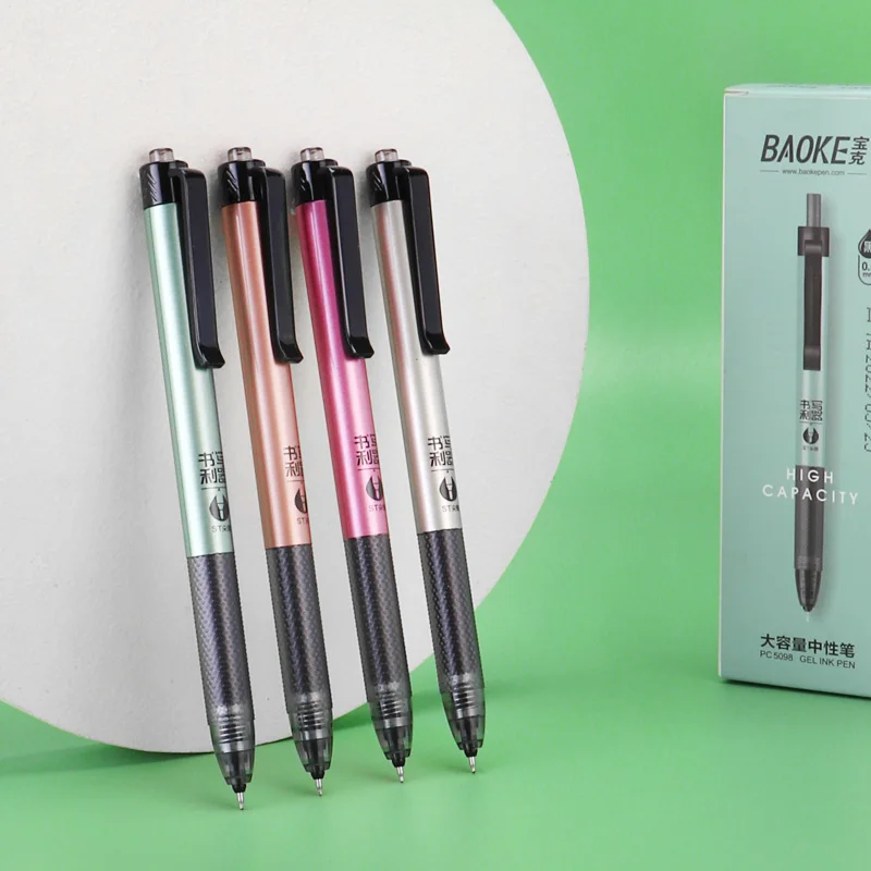 BAOKE PC5098 0.5mm High Capacity Retractable Gel Pen 12pcs 3