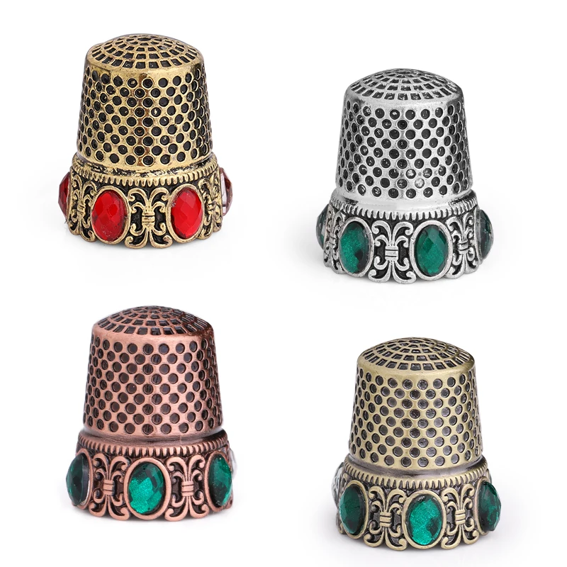 

SHWAKK Vintage Sewing Thimble For Embroidery Finger Protector Finger Ring Tailor DIY Craft Sewing Tools Accessories