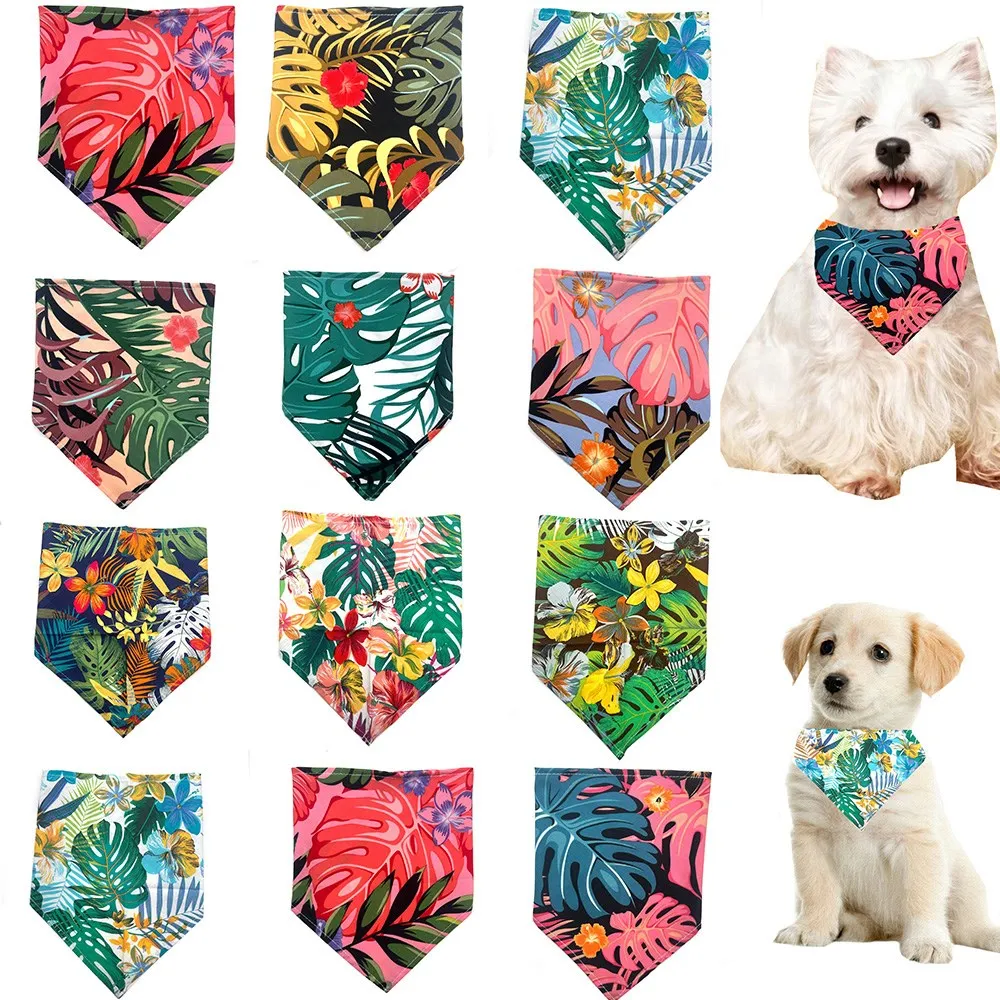 

30/50pcs Dog Bandana Cotton Rain Forest Style Pet Dog Bandanas Scarf Small Dog Puppy Cat Bibs for Dogs Accessories