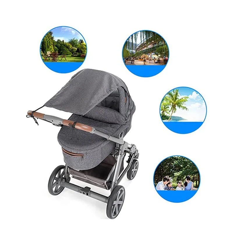 Universal Baby Stroller Accessories Windproof Waterproof UV Protection Sunshade Cover for Kids Baby Prams Car Outdoor Activities baby stroller accessories hooks