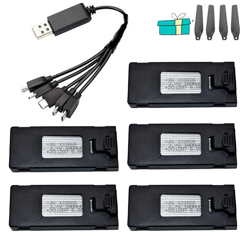 ตัวเลือกสินค้า แบตเตอรี่โดรน 3.7V 1800mAh สำหรับ E88 E88EVO E525 E525PRO E99 E99S E100 Li-Po