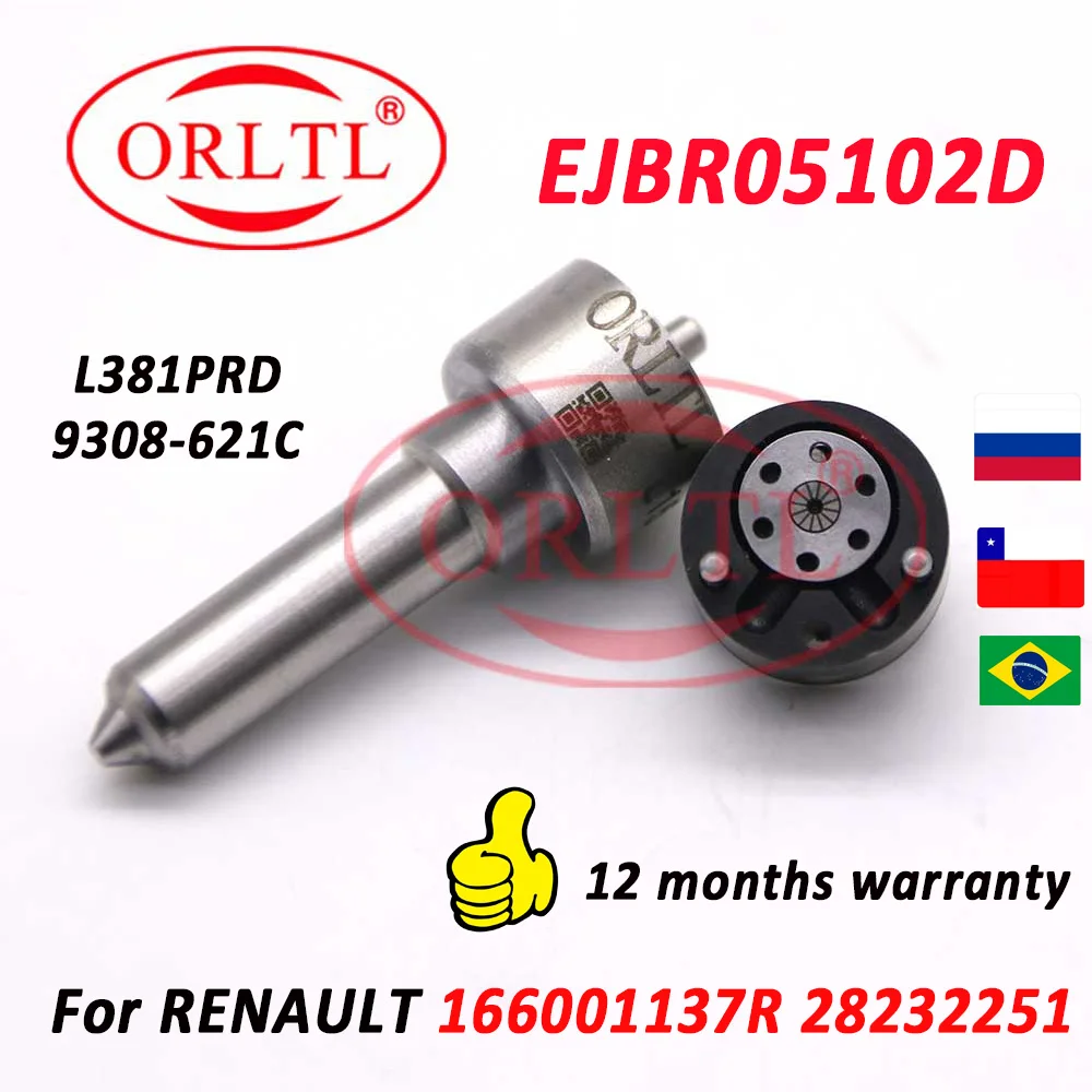 

ORLTL Injector Nozzle L381PRD L381PBD Valve 9308-621C 28239294 28440421 Repair Kits 7135-646 For DACIA LOGAN 28232251 EJBR05102D