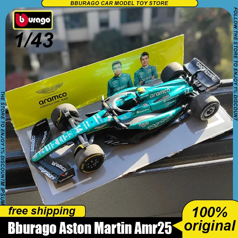 Nowość w magazynie 2025 Bburago F1 1:43 Aston Martin Amr25 Seria
