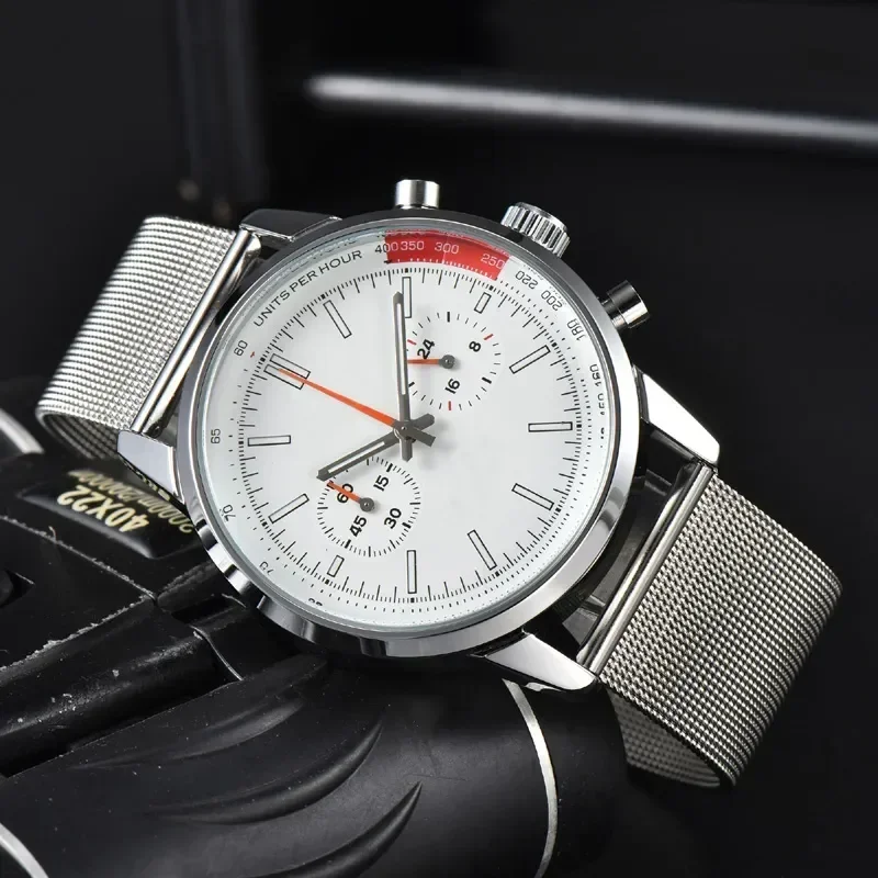 

Luxury Original Brand Men's Watch Navitimer B01 Fashion Business Timepiece Automatic Date Quartz Clock Steel Strap
