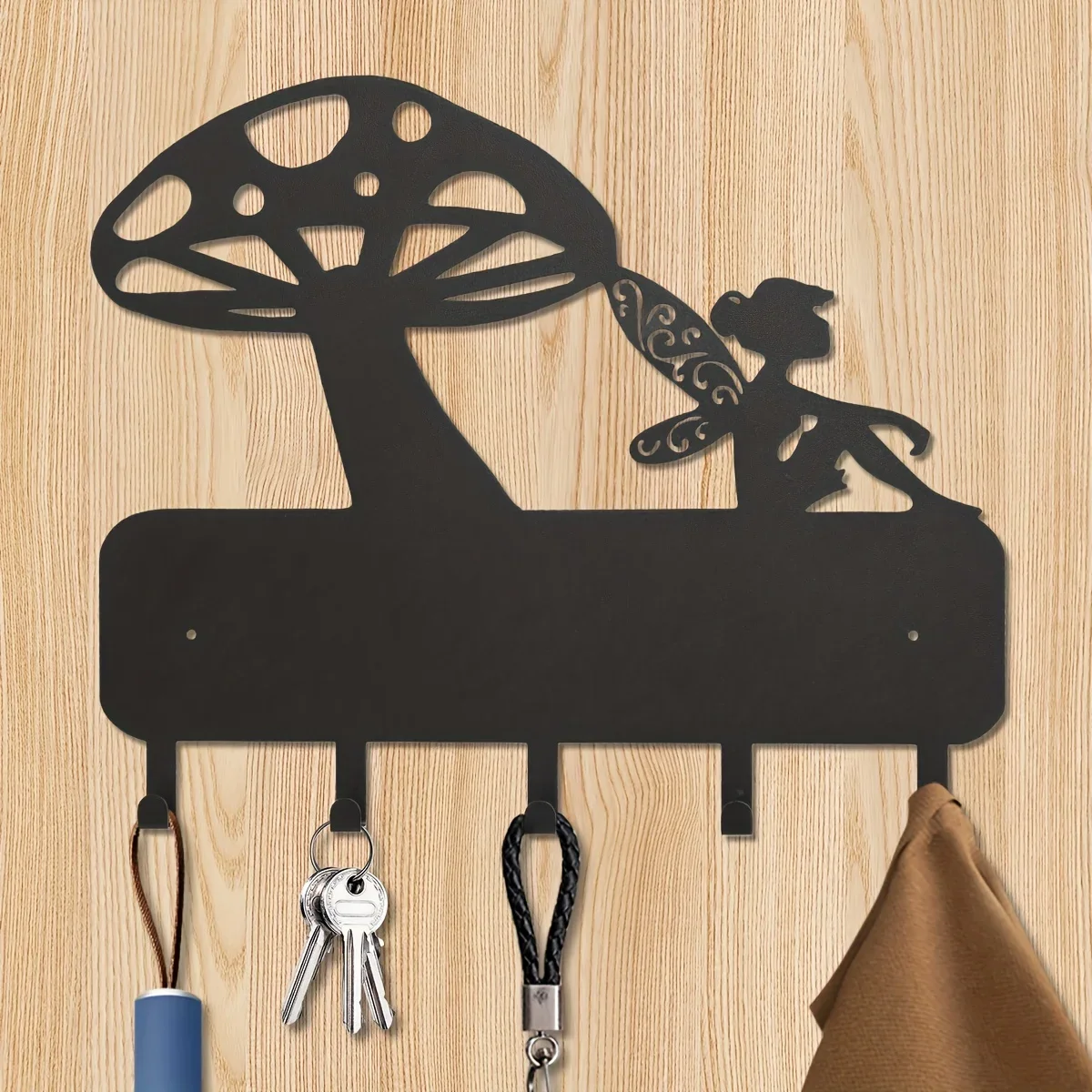 

CIFBUY Metal Mushroom Key Hangers, Wall Mounted Hangers Hooks, Household Multi-Purpose Coat Bag Key Hooks Decorative Hook