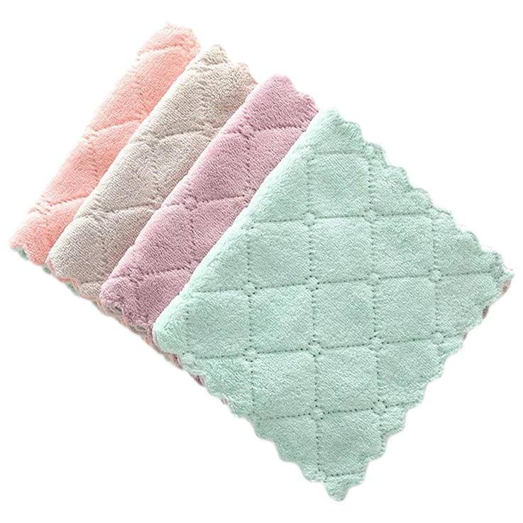 Marble Fluid Textured Sage Green 30*30cm Waffle Microfiber Kitchen Towel  Soft Cleaning Cloth Scouring Pad Wiping Rag - AliExpress