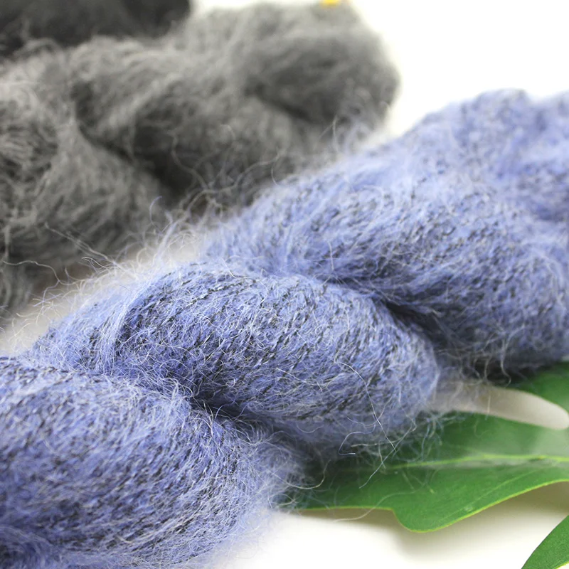 손 뜨개질용 행크 모헤어 코튼 원사, 부드러운 DIY 스웨터 스카프 실, 50g