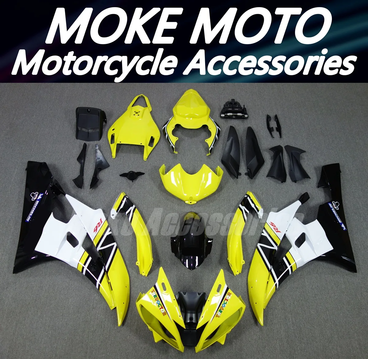 

Motorcycle Fairings Kit Fit For Yzf R6 2006-2007 Bodywork Set High Quality Abs Injection Yellow White Black