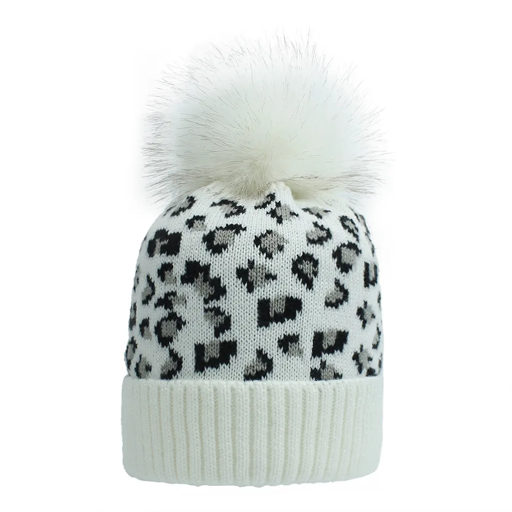 Leopard Pom Beanie Hat - LV