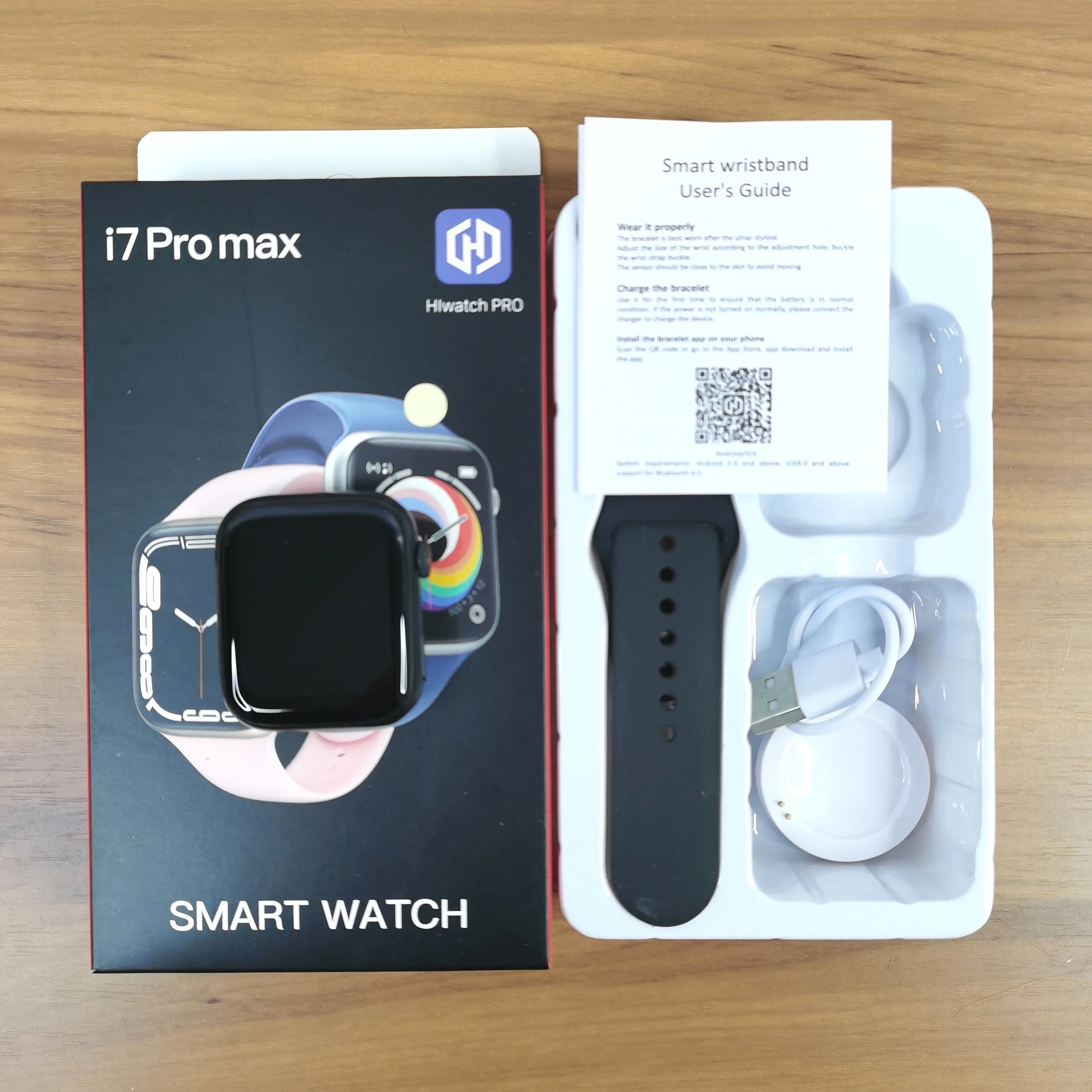 Wholesale i7 Pro Max iwo7 Smart Watch Bluetooth Call Sleep Monitor Hreat Rate Fintess Tracker 1.75 inch Waterproof pk d20 d30 x8 