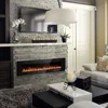 Ultra-Thin Silence Linear Electric Fireplace, Recessed Wall Mounted Fireplace, Fit for 2 x 4 and 2 x 6 Stud, 12 Adjustable Flame 3