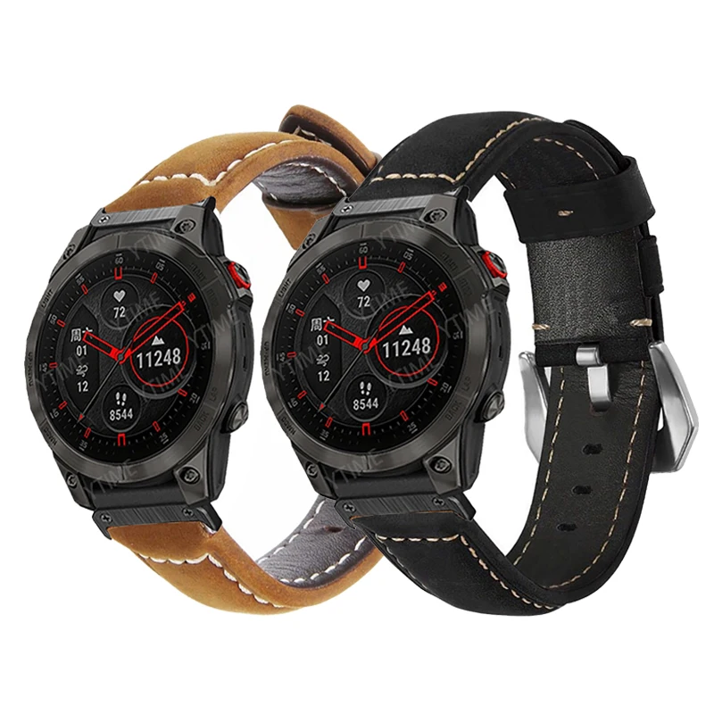 

Ремешок из быстрой кожи для смарт-часов Garmin Fenix 7 7X 5 5X Plus 6 6X Pro 3/MARQ/ Epix/Instinct 2/965, 22 мм 26 мм
