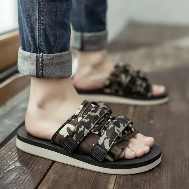 

Sandals Men's Beach Shoes Couple Tide Slippers Rubber Thick Sole Non-Slip Casual Outdoor Roman Women's Sandals Women Shoes