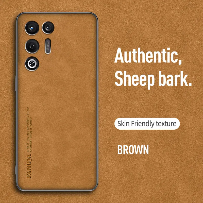 Luxurious PU Leather Sheepskin Feel Phone Case - Premium Protective Cover