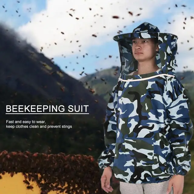 Méhészeti Védőkabát Smock Suit Bee Legélhető Fátyol Hüvely Ruhák