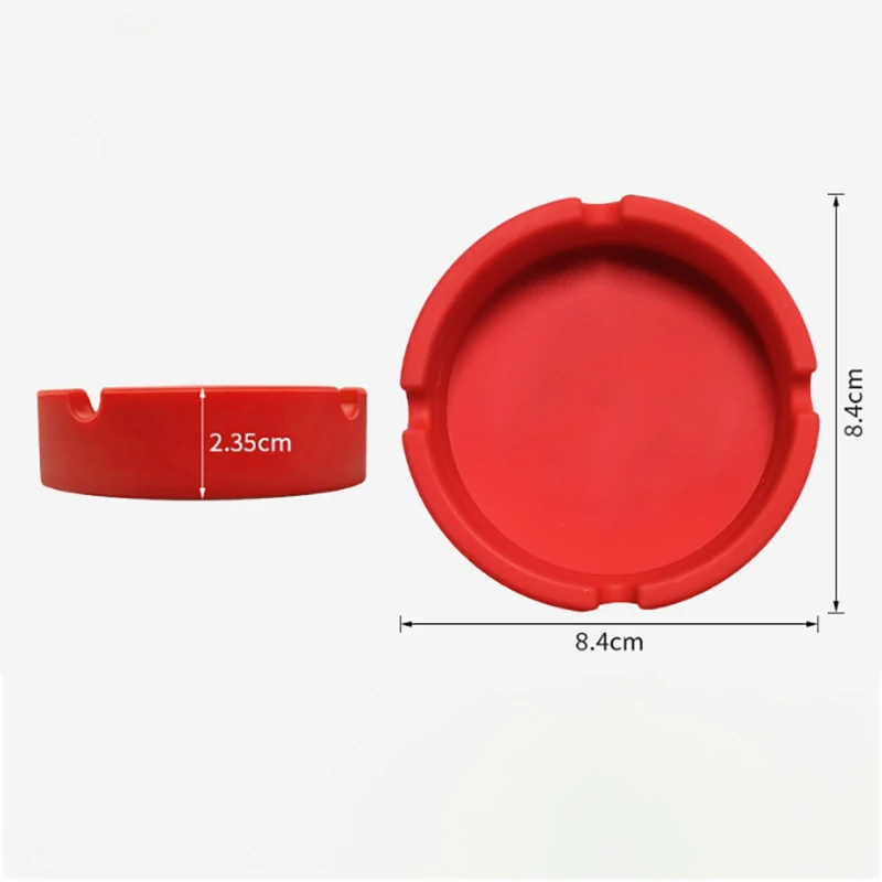Heat Resistant Silicone Ashtray Light Circular Ashtray Fluorescent Smoke Outdoor Portable Cigarette Case Drop Creative Ashtrays silicone ashtray
